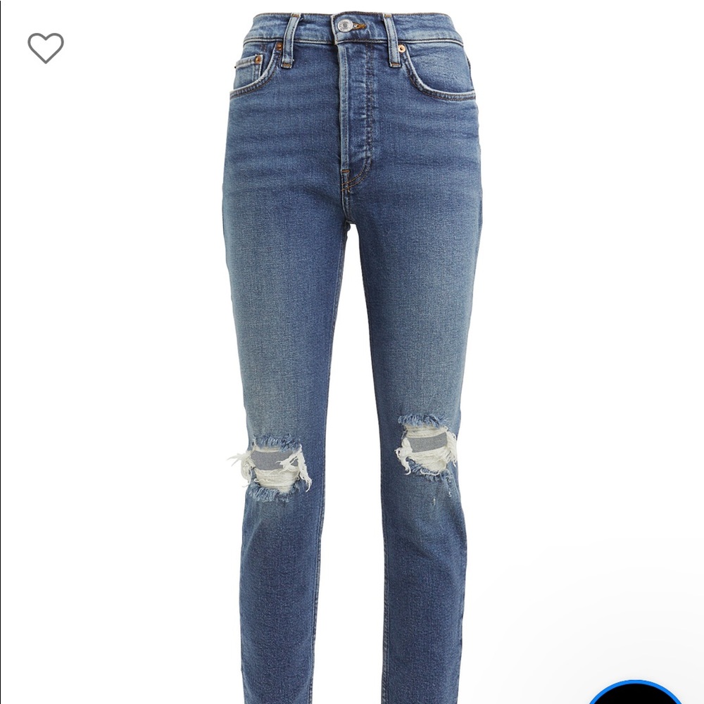 Re/done high rise 90s ankle crop jeans